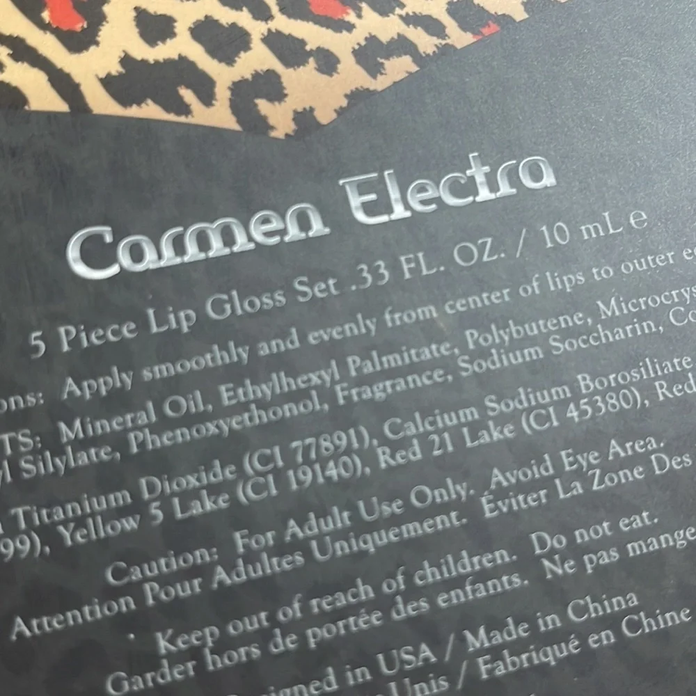 New Carmen Electra 5 pc lip gloss set